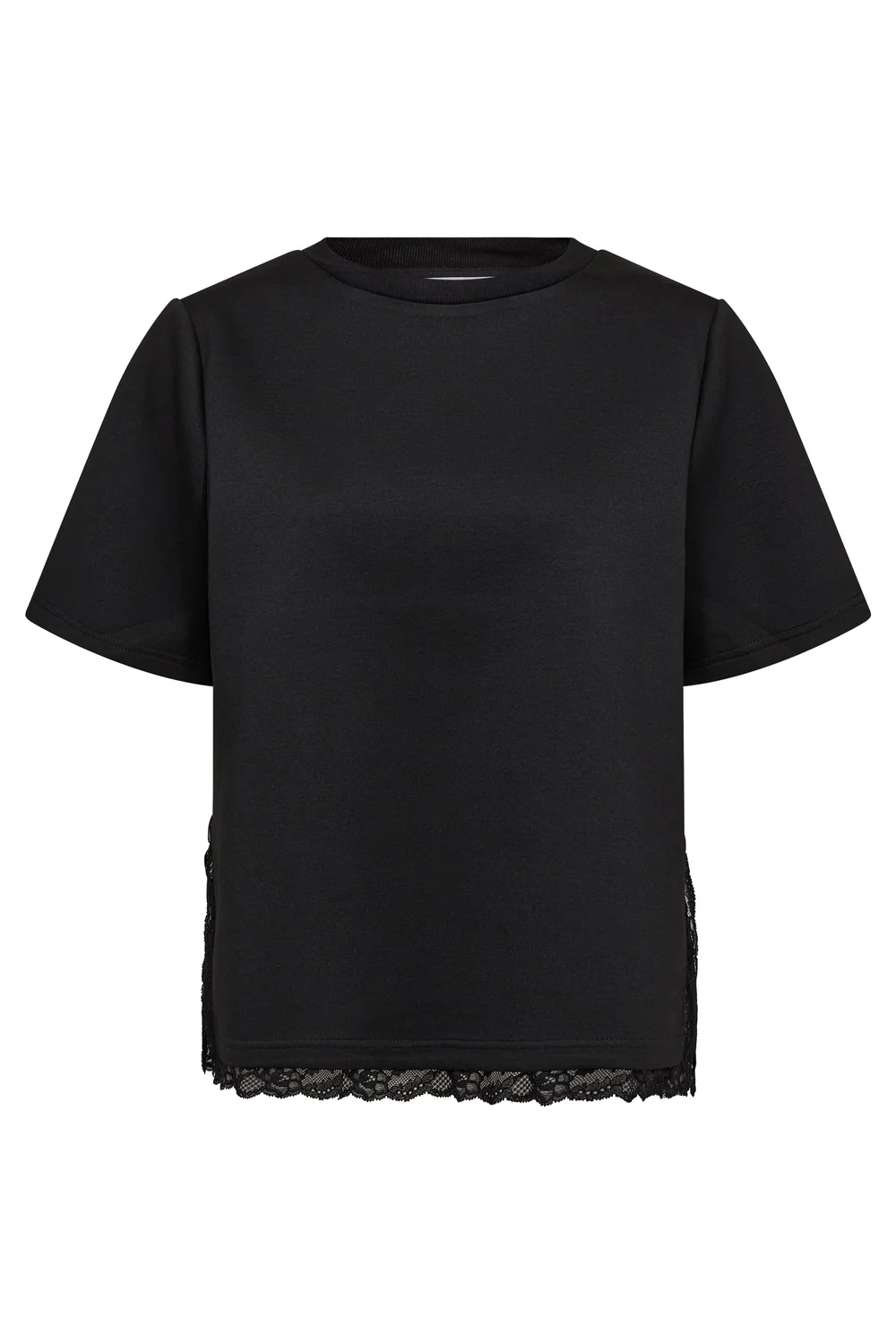 Evi Lace Tee 43031 | Black | T-Shirt fra Co'couture - Image 2