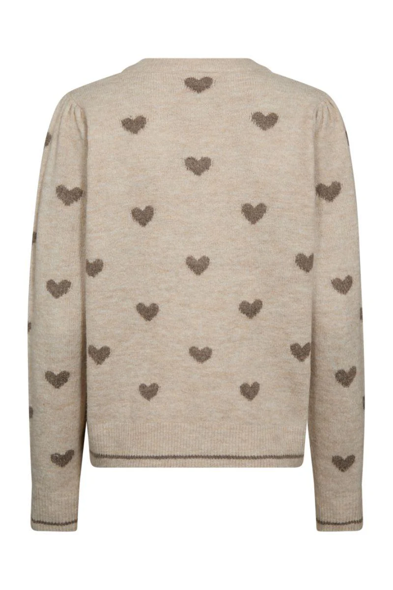 Faith Cardigan 206654 | Moonbeam Mel W Desert T Mel | Cardigan fra Freequent - Image 4
