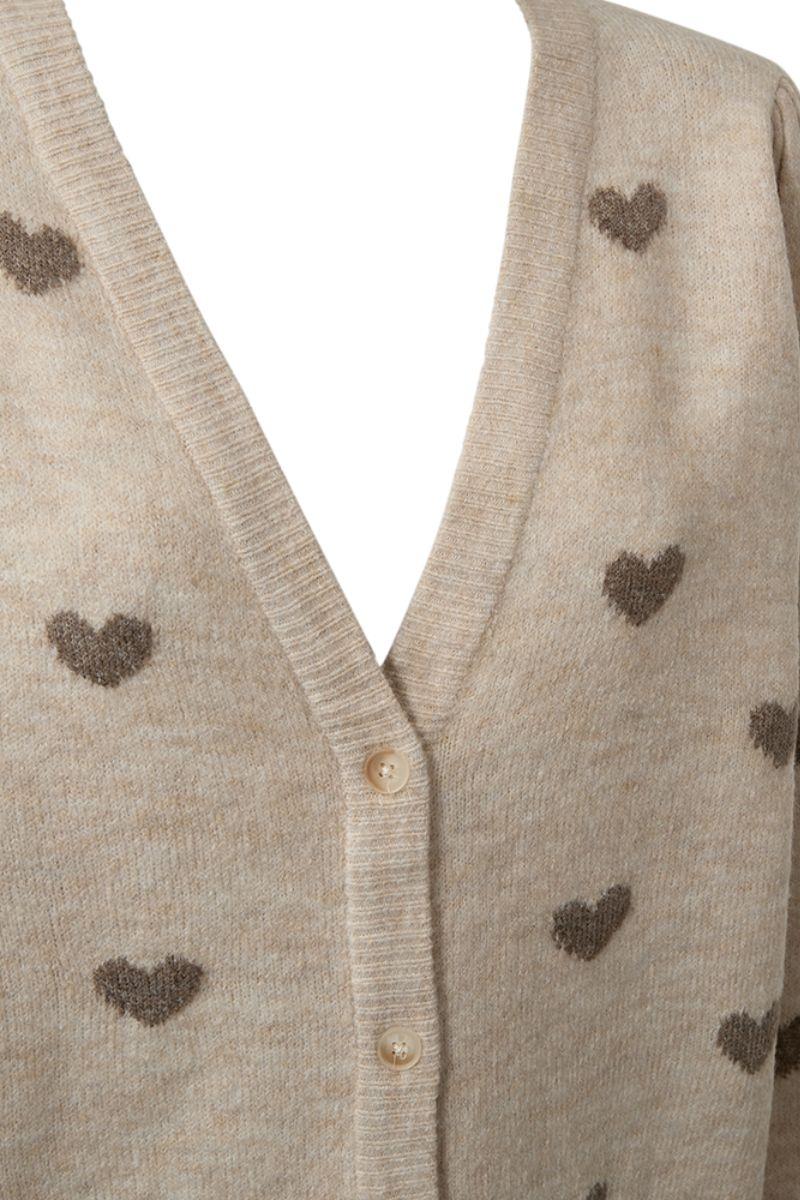 Faith Cardigan 206654 | Moonbeam Mel W Desert T Mel | Cardigan fra Freequent - Image 6