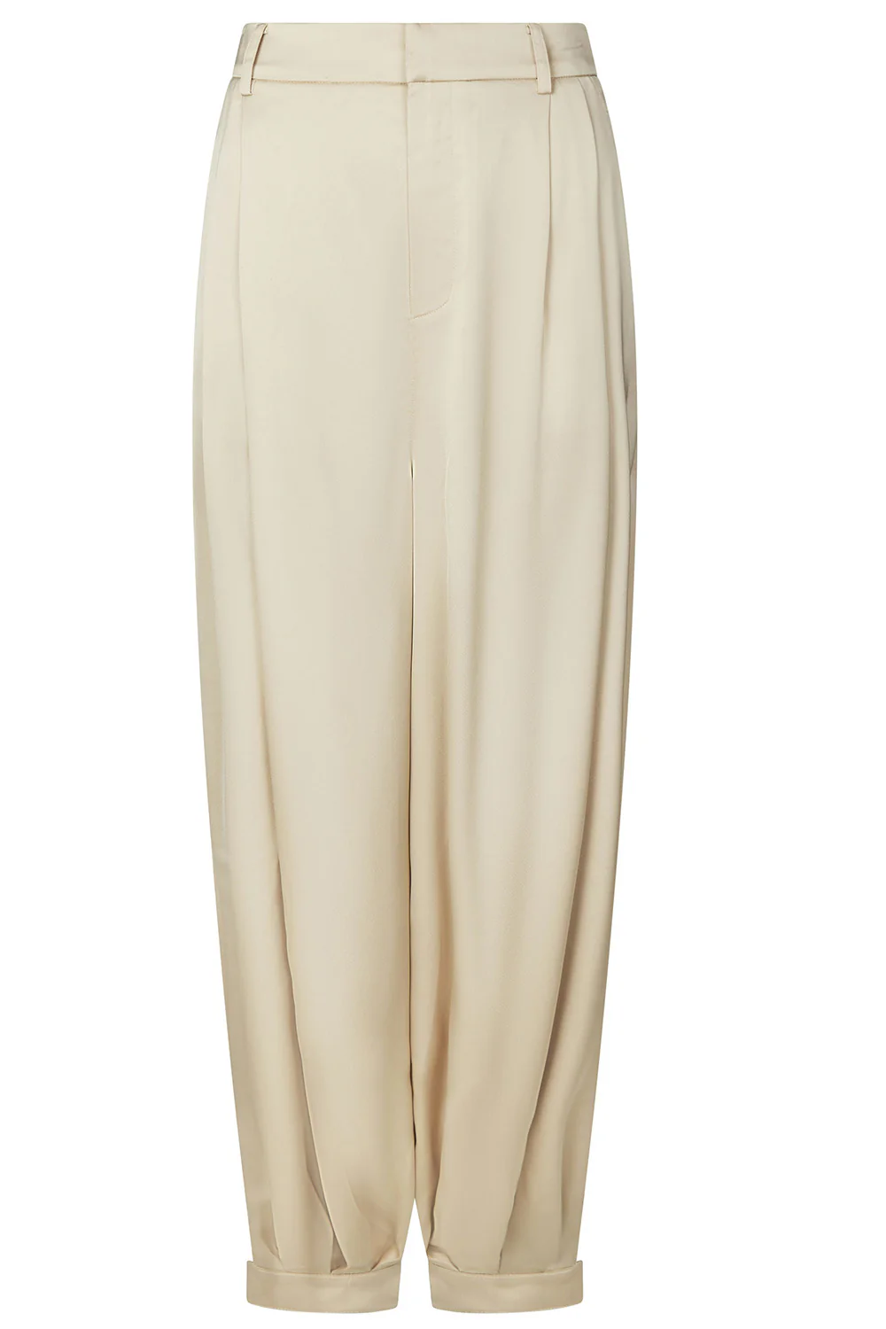 Fayla Drapy Satin Balloon Pants | Dark Sand | Pants fra Neo Noir - Image 2