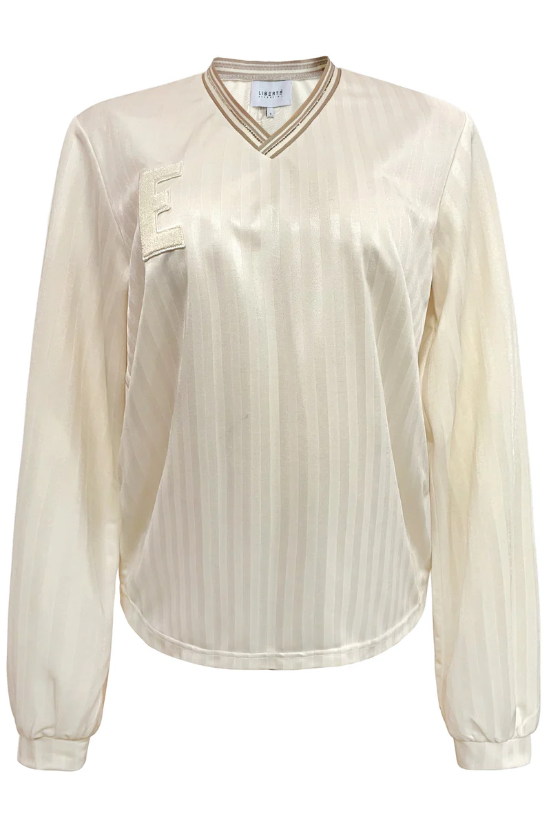Felia Ls Tshirt | Creme Simili | Bluse fra Liberté - Image 2