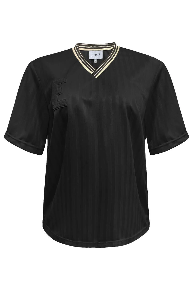 Felia Ss Tshirt | Black Simili | Bluse fra Liberté - Image 2