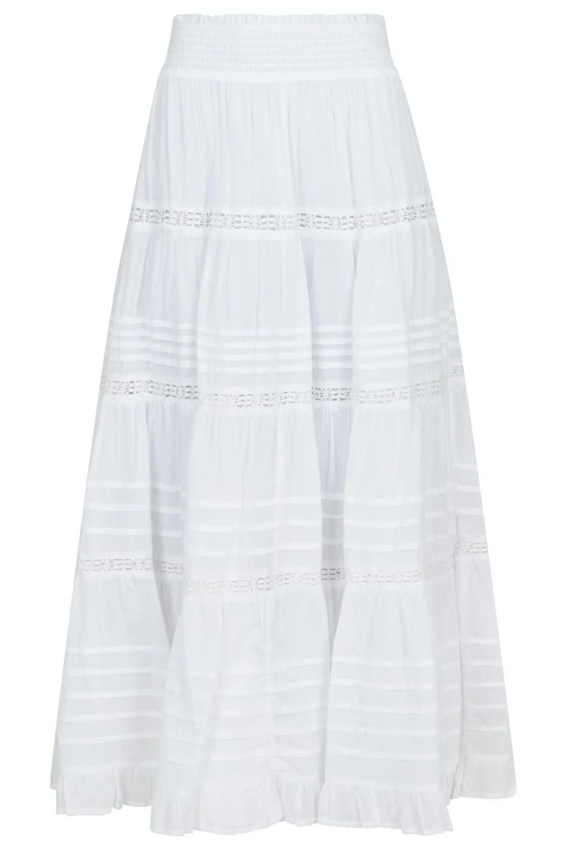 Felicia S Voile Skirt 161872 | White | Nederdel fra Neo Noir - Image 2