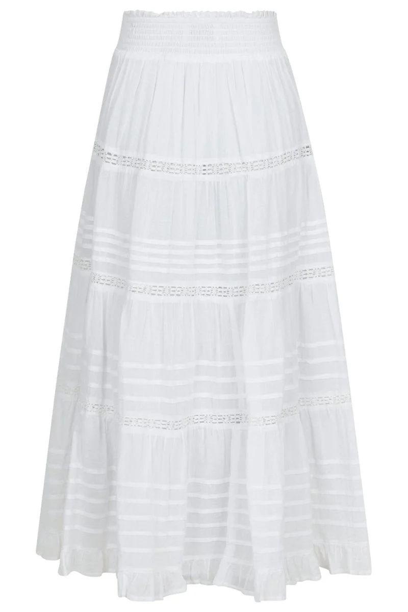 Felicia S Voile Skirt 161872 | White | Nederdel fra Neo Noir - Image 5
