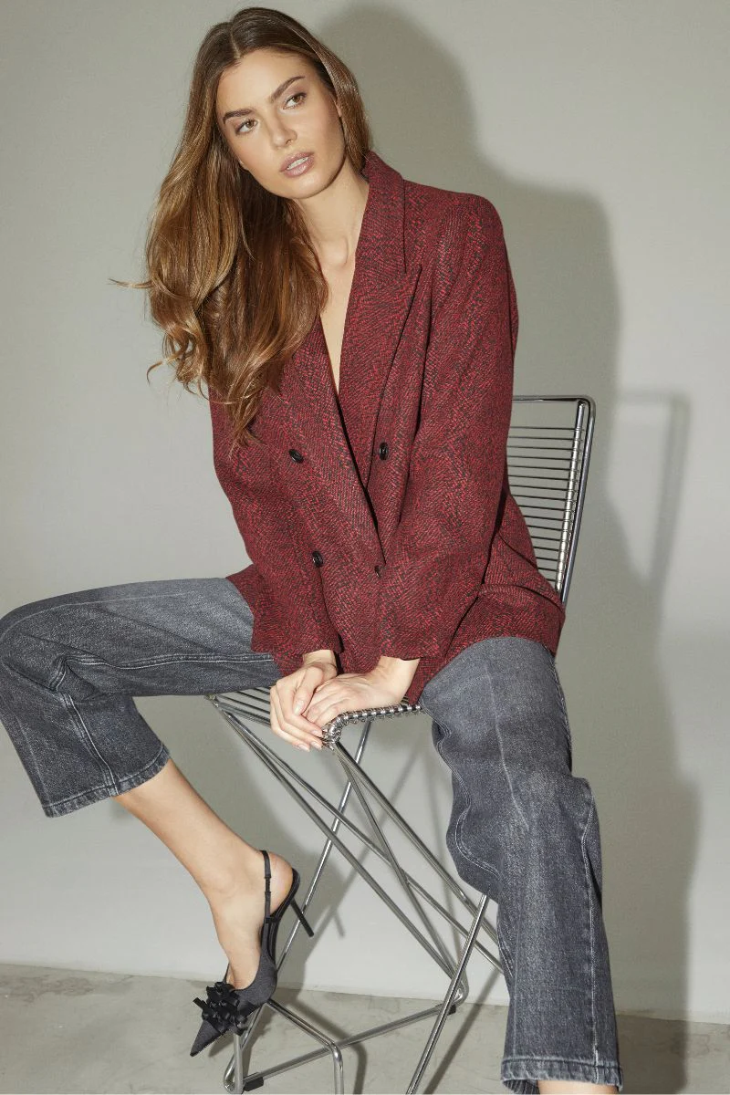 Femme Straight Crease Jeans 31605 | Stone | Bukser fra Co'couture - Image 4