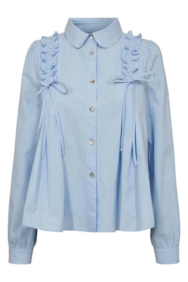 Fie Ls Frill Shirt | Light Blue | Skjorte fra Liberté - Image 2