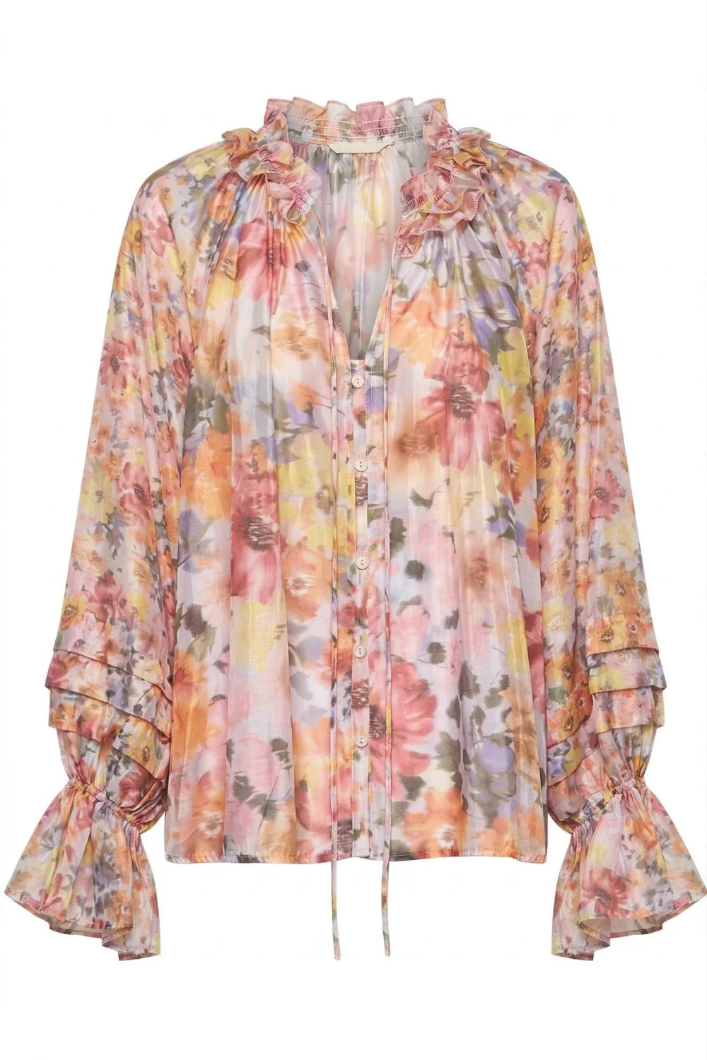Fiona Flower Shirt | Beige | Skjorte fra Avery
