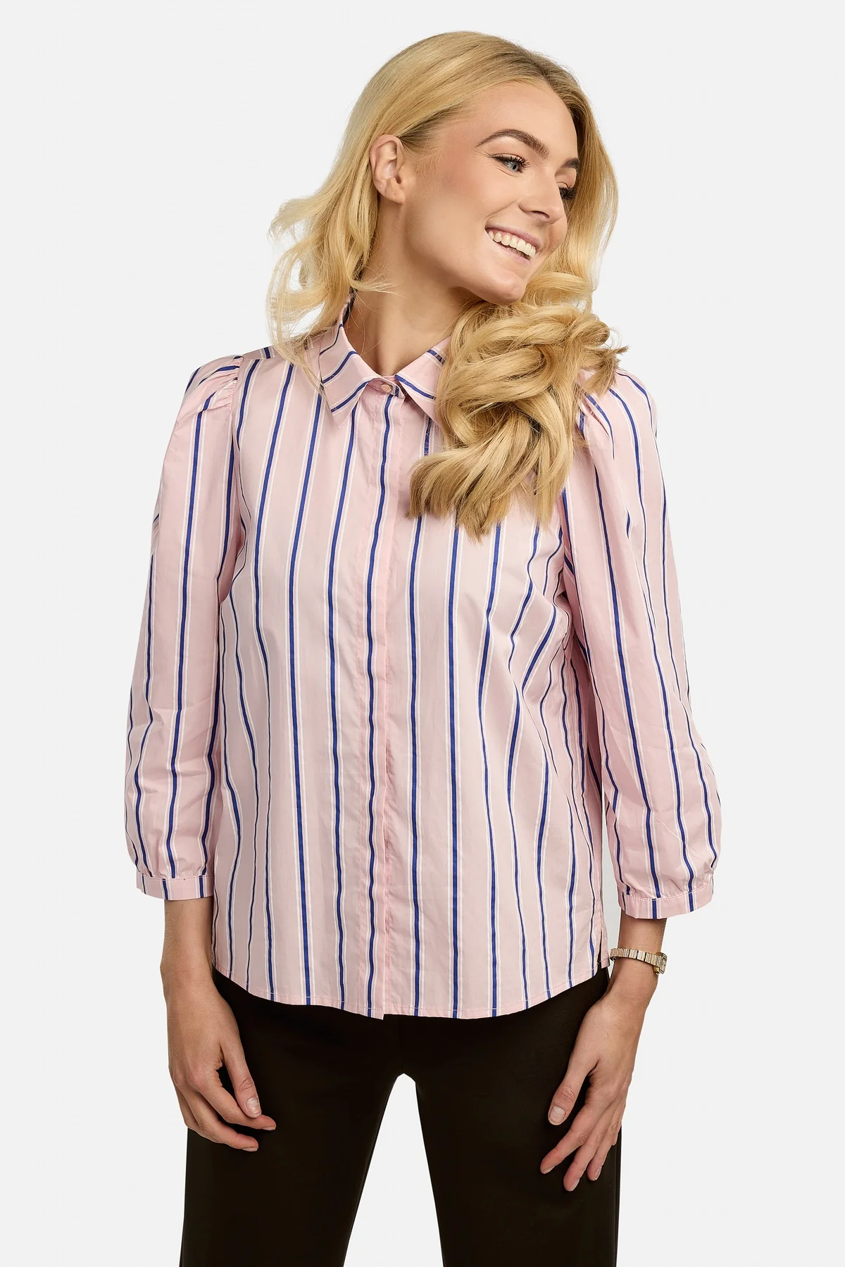 Flora Blouse | Rose Blue Stripe | Bluse fra Liberté