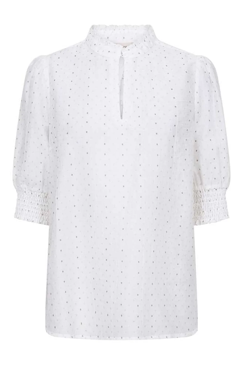 Flory Blouse 208002 | Brilliant White W. Silver | Bluse fra Freequent