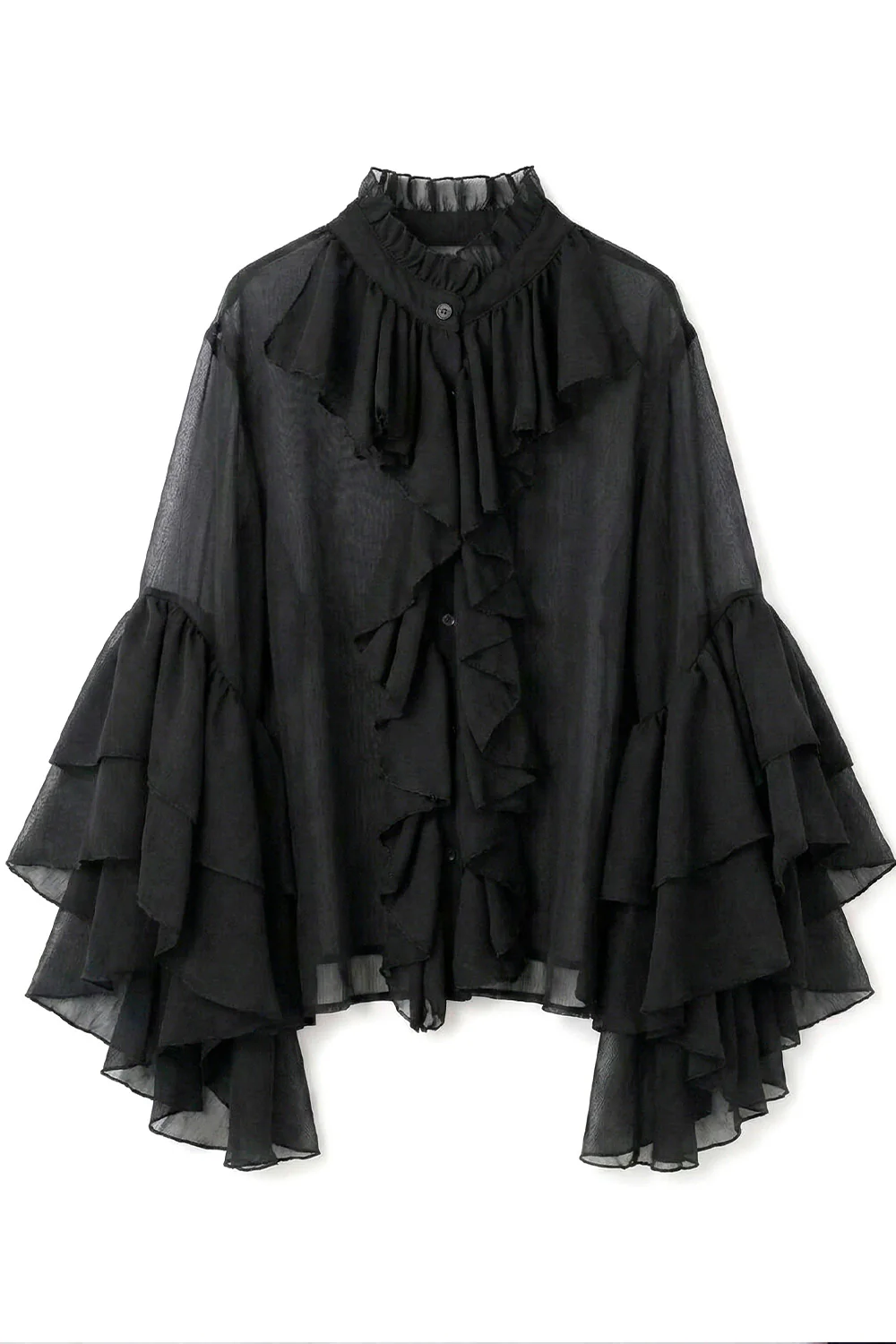 Flouncy Shirt | Black | Skjorte fra Atelier C - Image 2