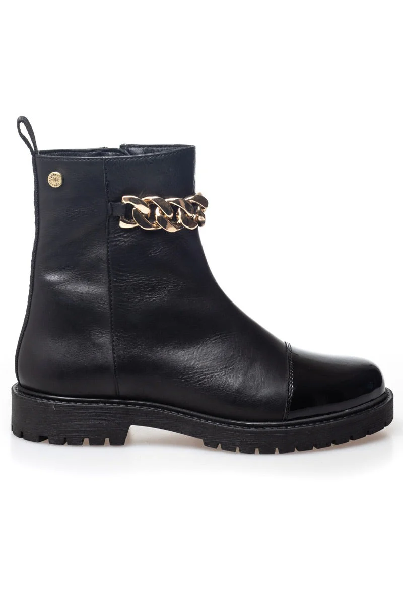 Flower Eyes | Black/Gold/Patent | Støvler fra Copenhagen Shoes - Image 3