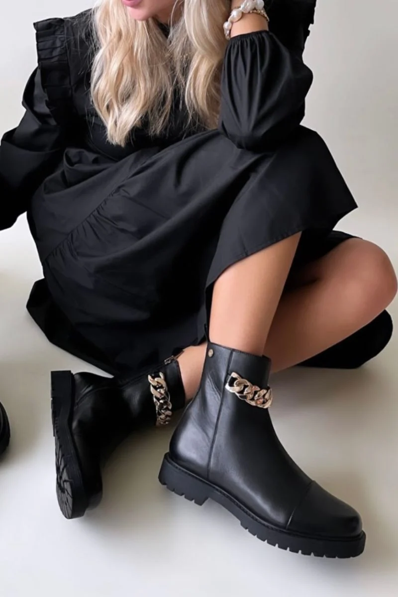 Flower Eyes | Black/Gold/Patent | Støvler fra Copenhagen Shoes - Image 5
