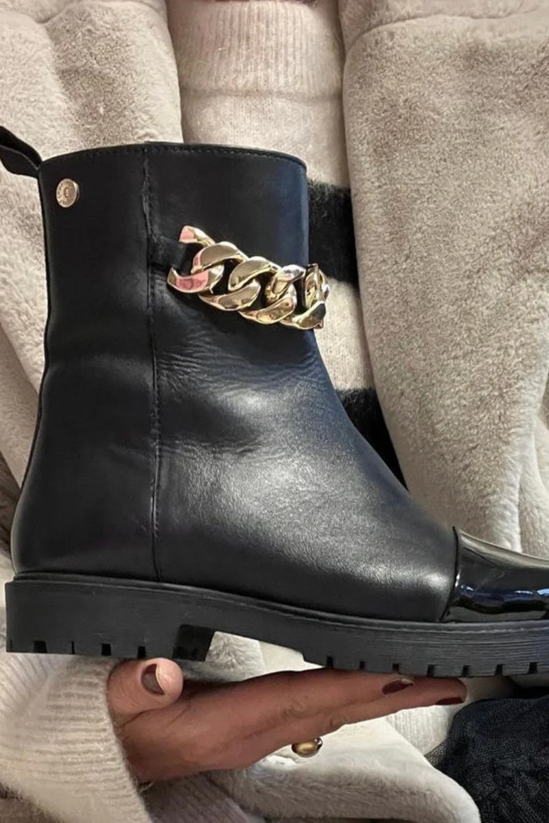 Flower Eyes | Black/Gold/Patent | Støvler fra Copenhagen Shoes - Image 7