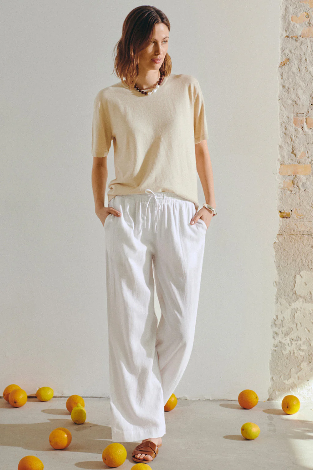 Lava Pant | Brilliant white | Bukser fra Freequent