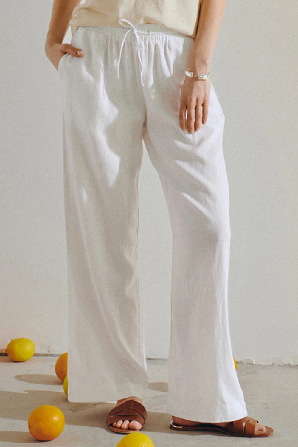 Lava Pant | Brilliant white | Bukser fra Freequent - Image 3