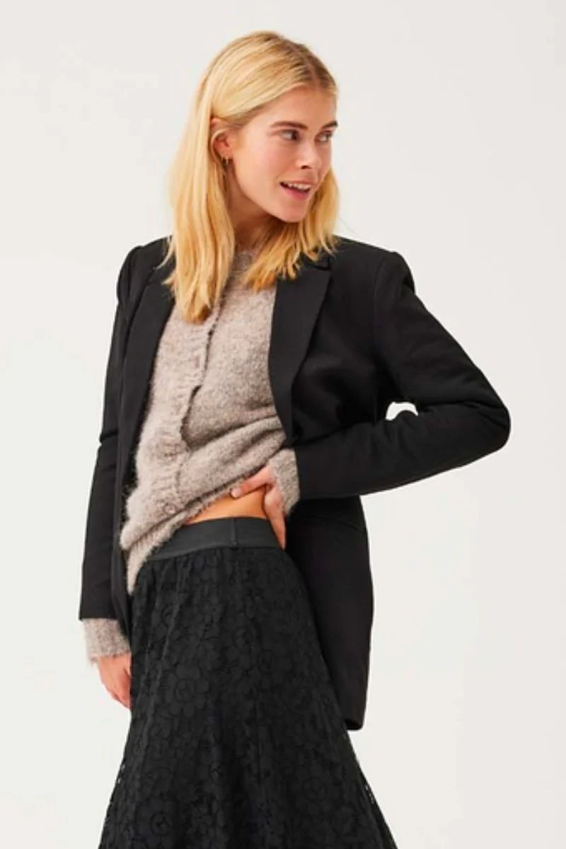 Louisa Car | Desert Taupe Melange | Cardigan fra Freequent - Image 8