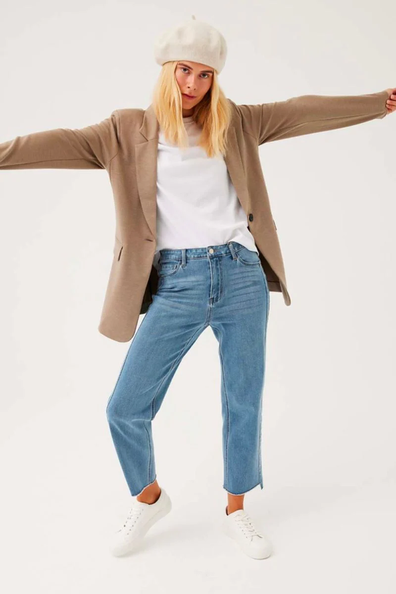 Nanni Ja Fashion Struc | Desert Taupe Melange | Jakke fra Freequent - Image 7
