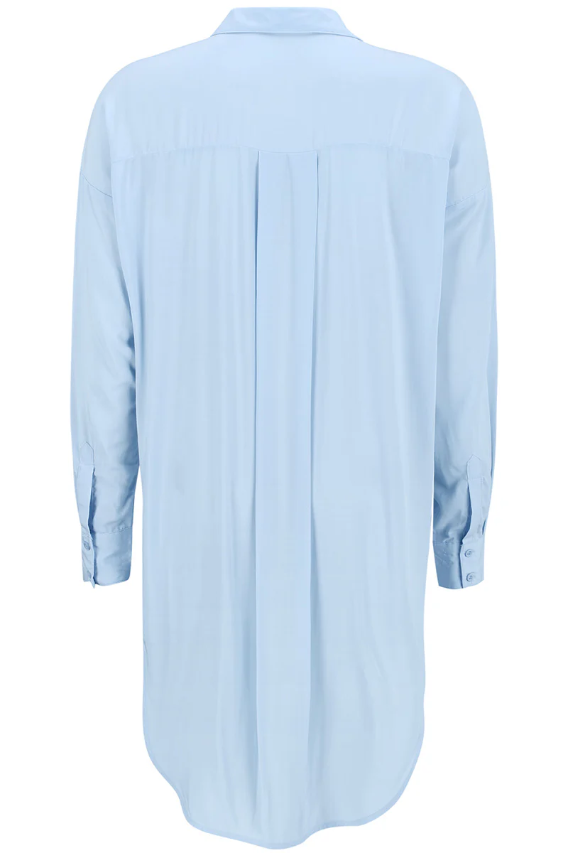 Freedom LS Long Shirt | Cashmere Blue | Skjortekjole fra Soft Rebels - Image 3