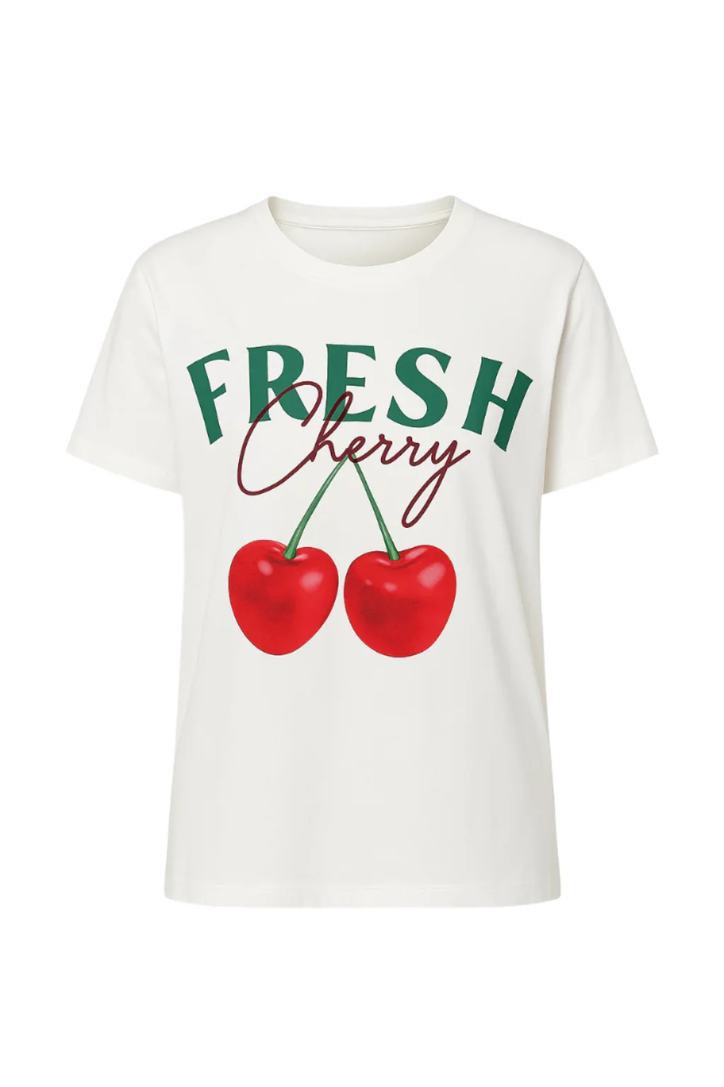 Fresh Cherry Tee | Hvid | T-shirt fra Avery - Image 2