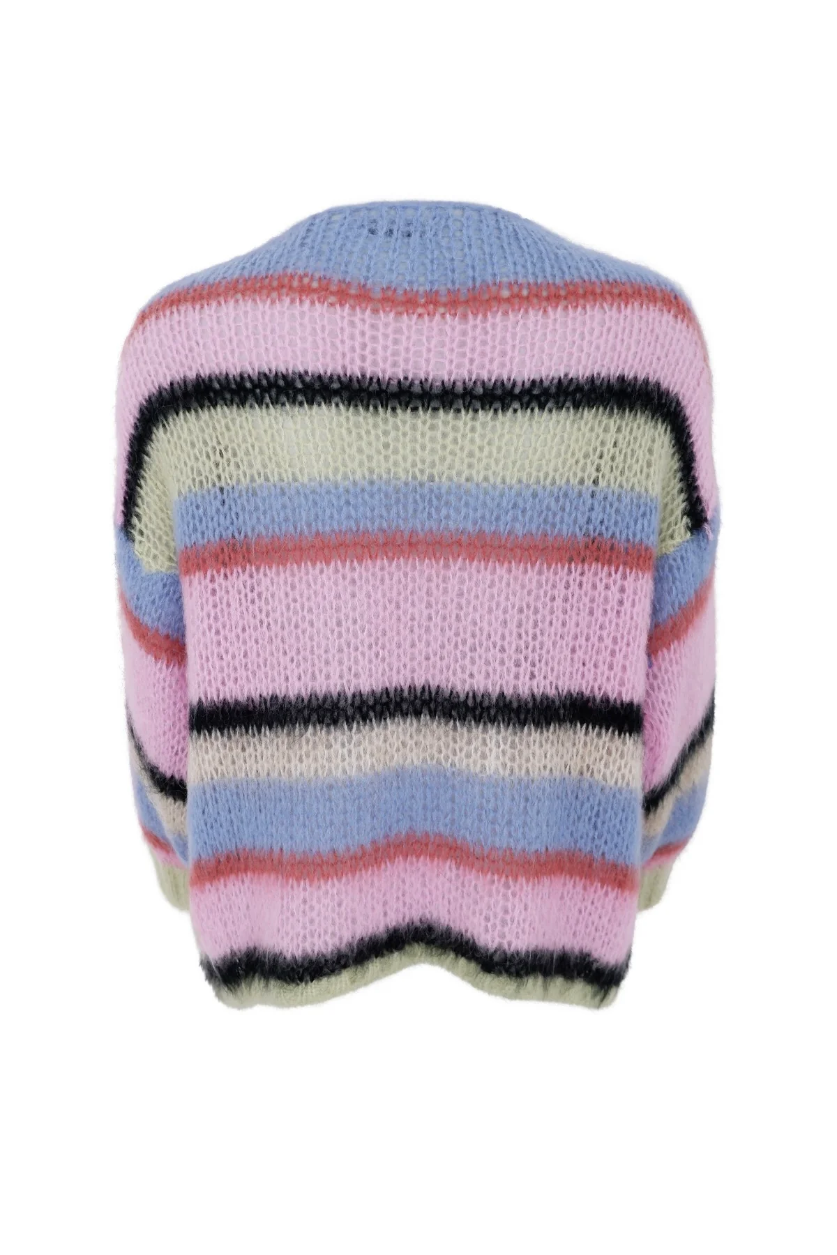 Frey Striped Cardigan | Soft Candy | Strik fra Black Colour - Image 3