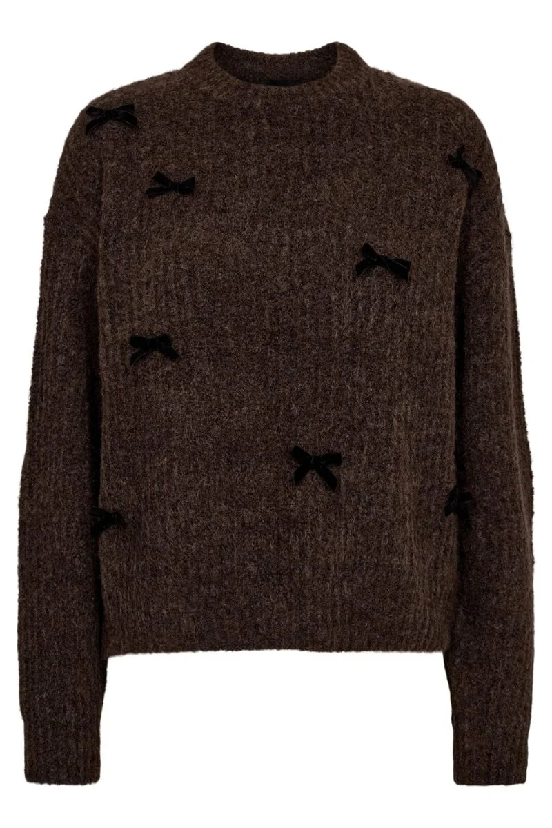 Fro Bow Pullover | Brown Black Bow | Strik fra Liberté - Image 2