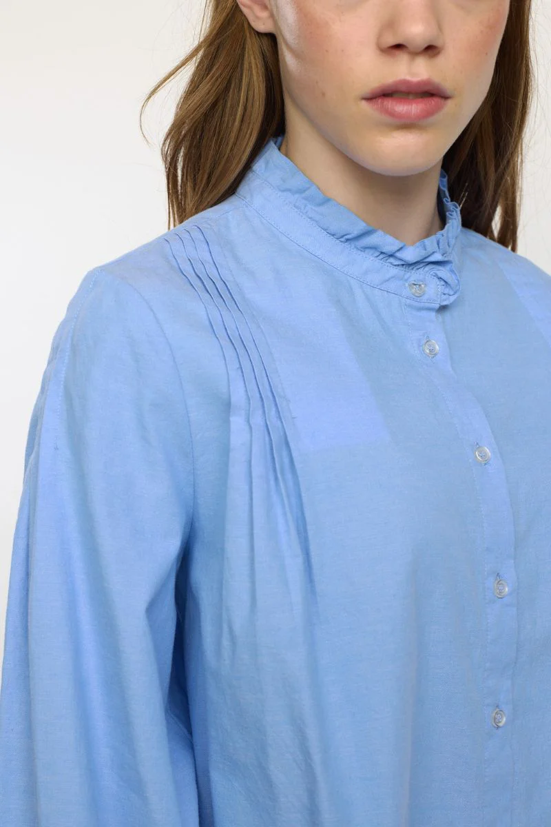 Gabi O-Neck Shirt | Azurine | Skjorte fra Soft Rebels - Image 5