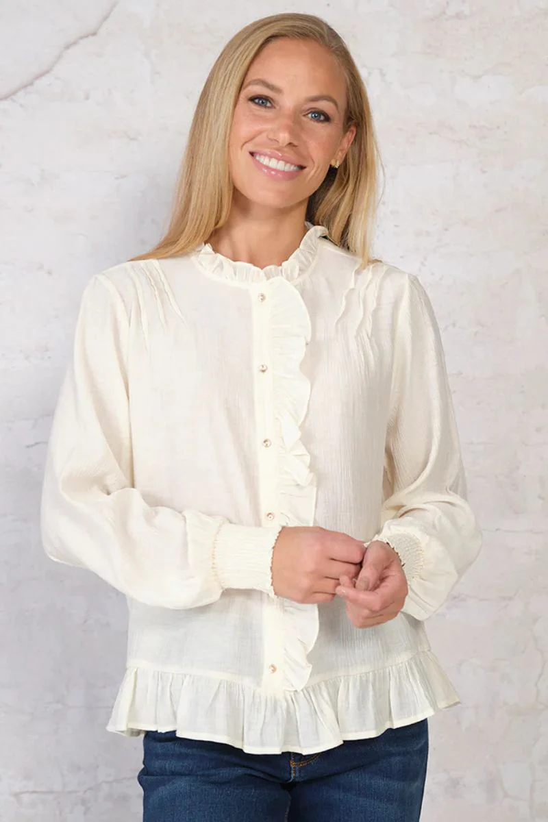 Gaya Blouse | Off White | Bluse fra Prepair - Image 4