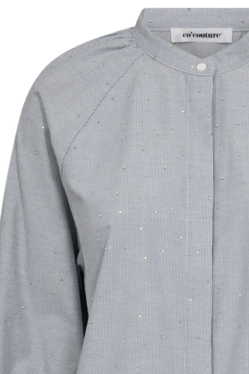 Gem Stripe Shirt 35693 | Light Grey | Bluse fra Co'couture - Image 3