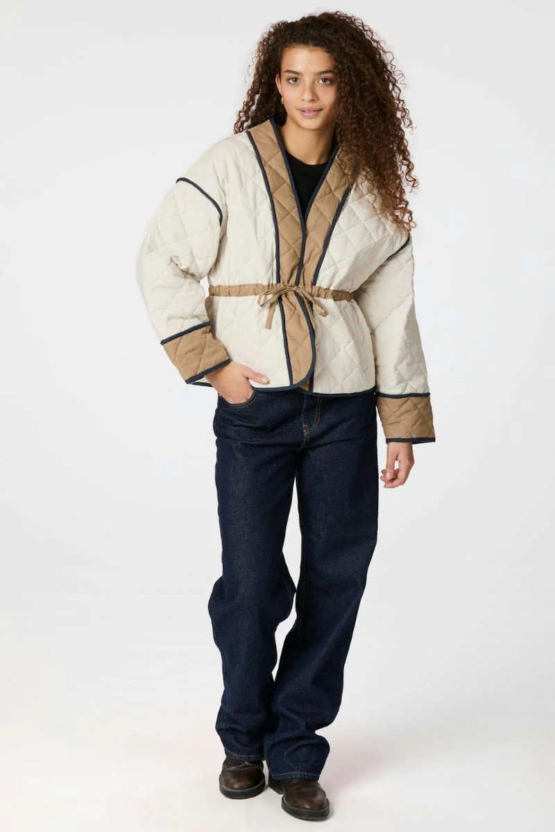 Gerdi Solid Quilt Jacket | Creme | Jakke fra Neo Noir - Image 6