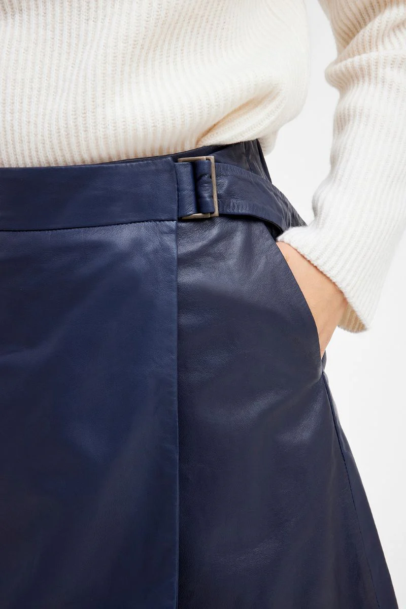 Giti short leather skirt | Blue Nights | Nederdel fra Gustav - Image 6