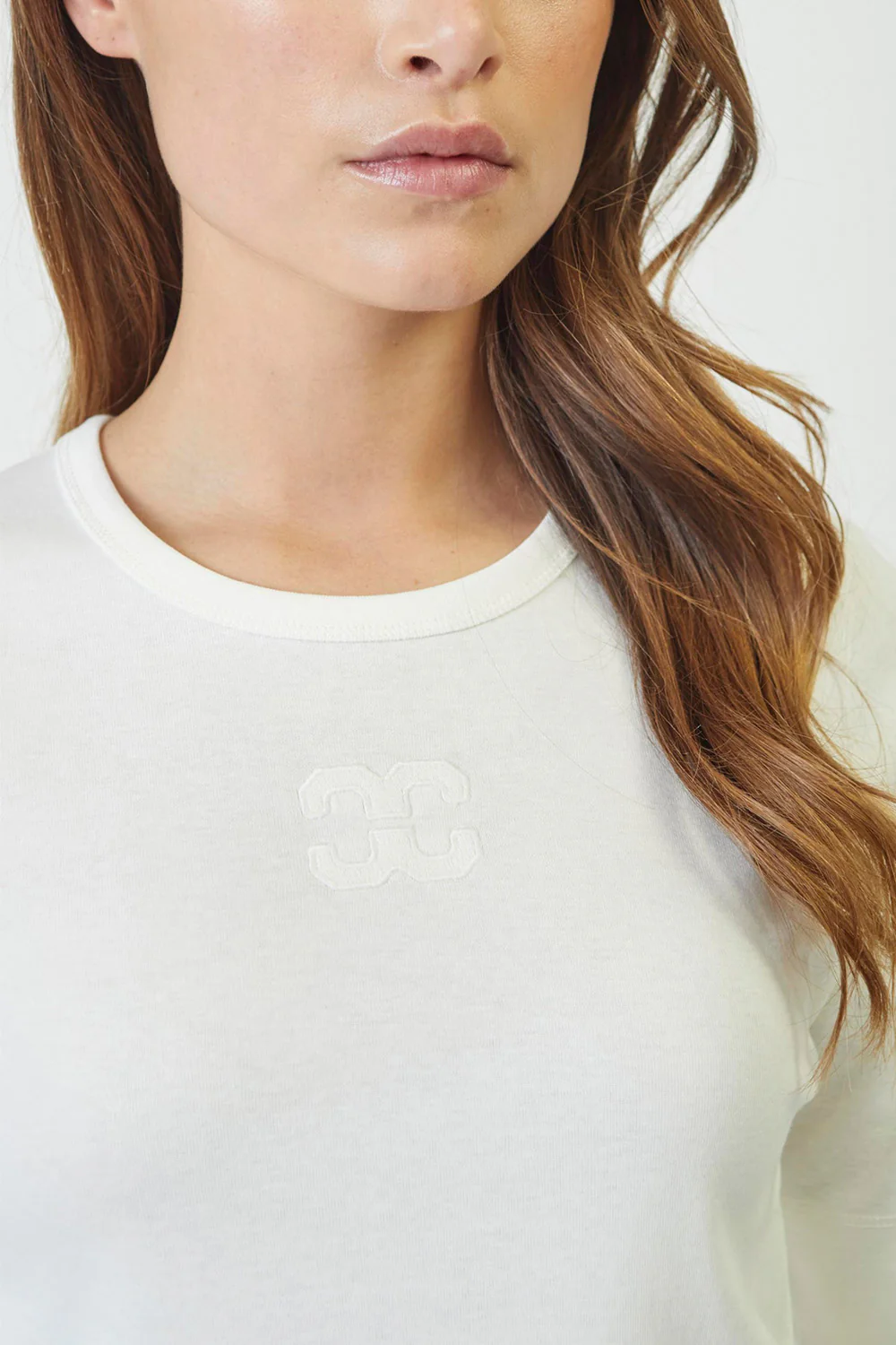 Granny Embroidery SS Tee 33166 | Off white | T-Shirt fra Co'couture - Image 3