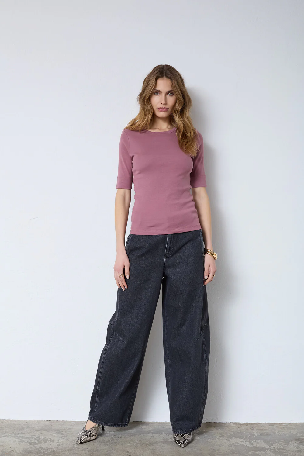 Granny SS Tee 33016 | Old Rose | T-Shirt fra Co'couture - Image 3