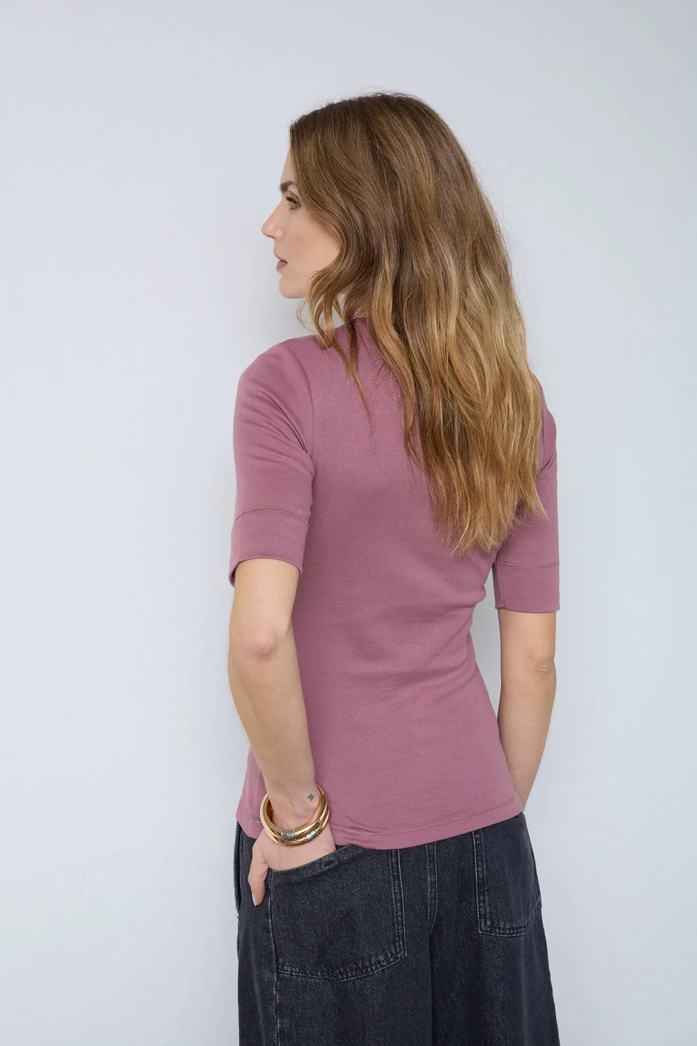 Granny SS Tee 33016 | Old Rose | T-Shirt fra Co'couture - Image 5