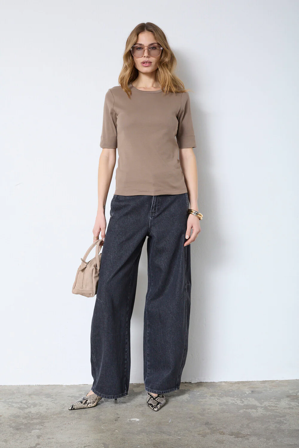 Granny SS Tee 33016 | Walnut | T-Shirt fra Co'couture - Image 3