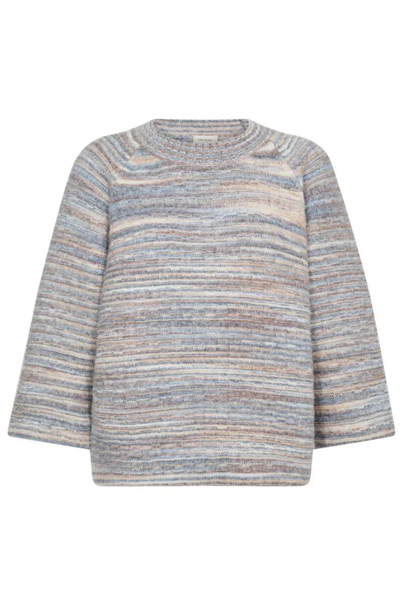 Grsclas Pullover 206237 | Star Off-White W. Baby Blue | Strik fra Freequent - Image 2