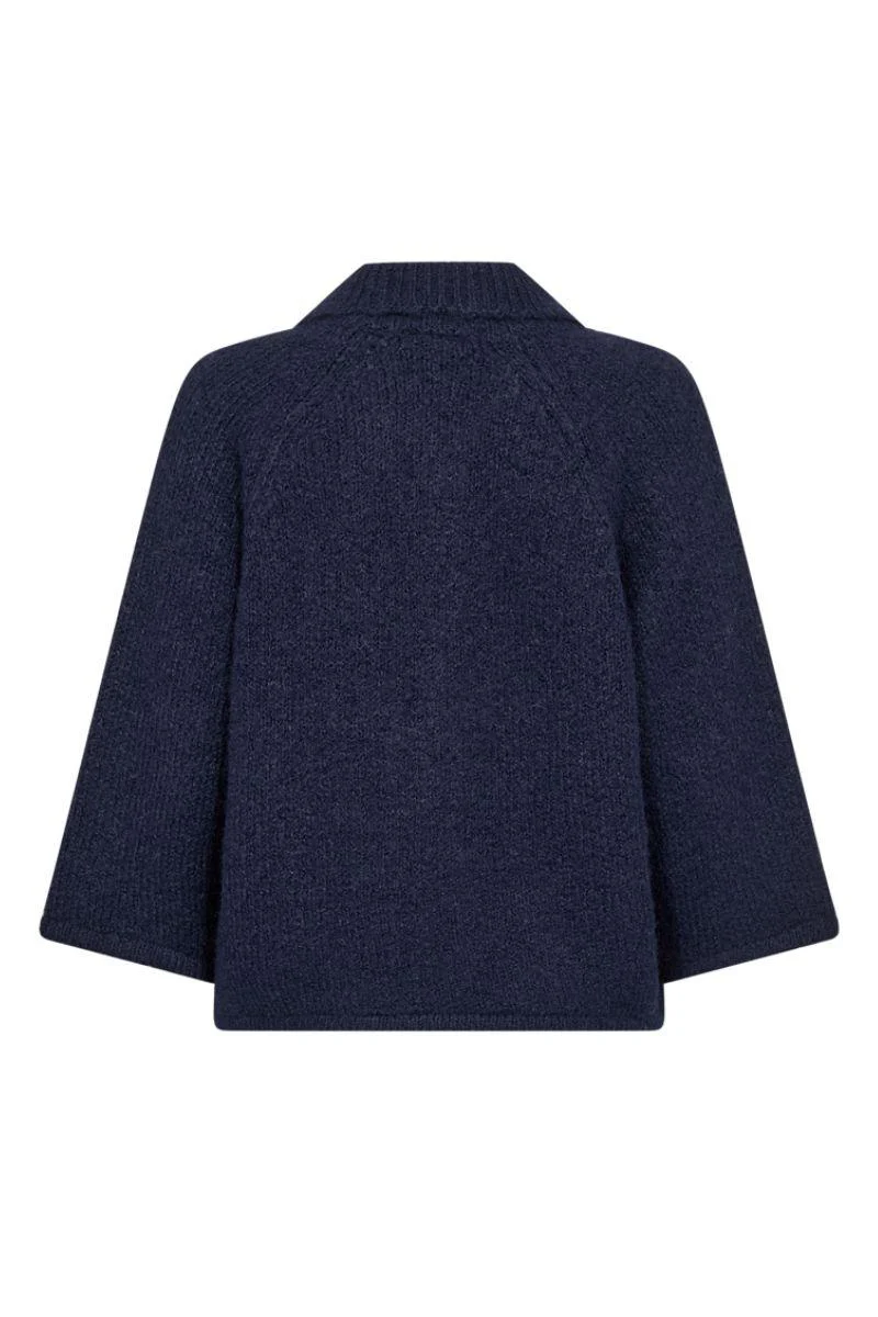 Grslulu Cardigan 207378 | Navy Blazer Melange | Cardigan fra Freequent - Image 2