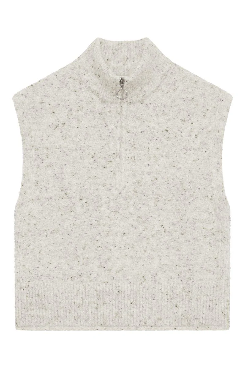 Grsnemes Waistcoat 206732 | Moonbeam Melange | Strik fra Freequent - Image 2
