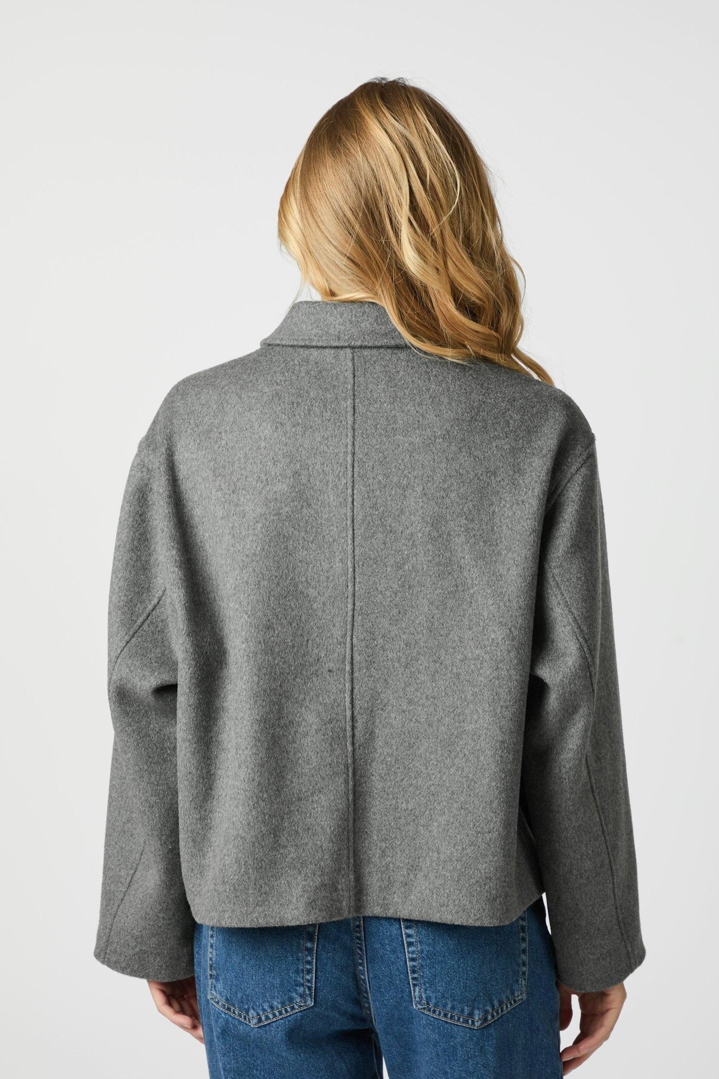 Hamra Wool Jacket | Grey Melange | Jakke fra Neo Noir - Image 7