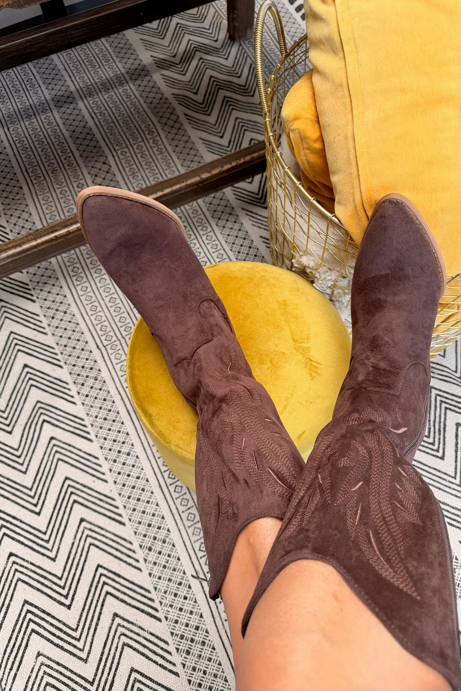 Hannah Cowboy Boots | Dark Maroon - Image 3
