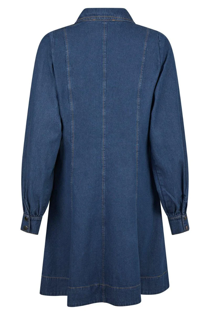 Hanne Denim Dress | Dark Blue | Kjole fra Neo Noir - Image 5