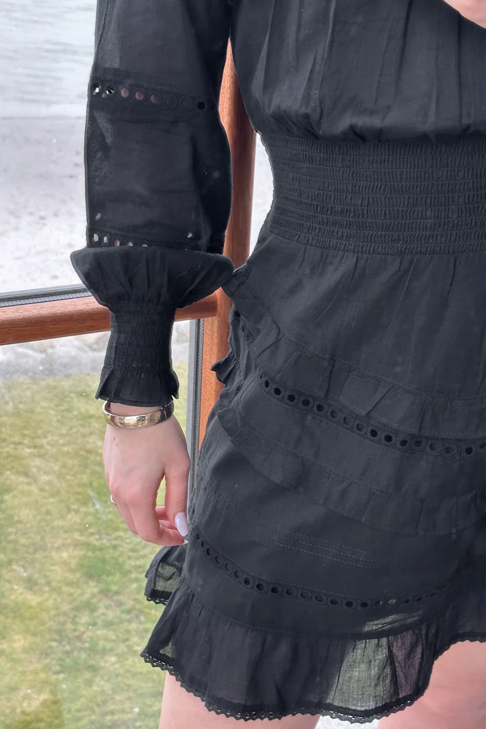 Harmoni S Voile Dress 161867 | Black | Kjole fra Neo Noir - Image 4