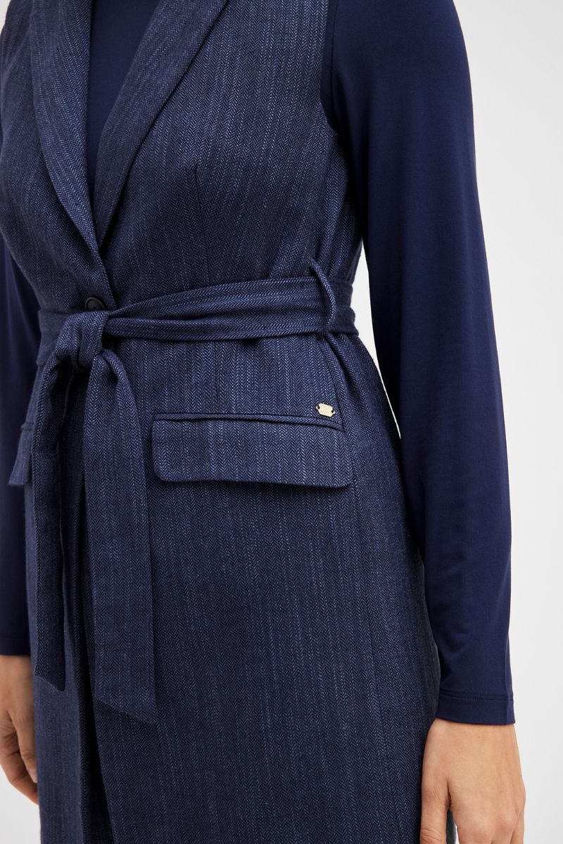 Hasel Long Blazer Vest | Blue Nights | Vest fra Gustav - Image 3