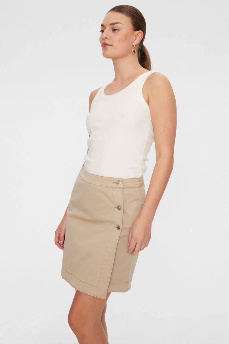 Haysol Skirt 204163 | Simply Taupe | Nederdel fra Freequent - Image 5