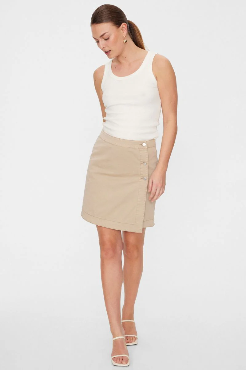 Haysol Skirt 204163 | Simply Taupe | Nederdel fra Freequent - Image 7