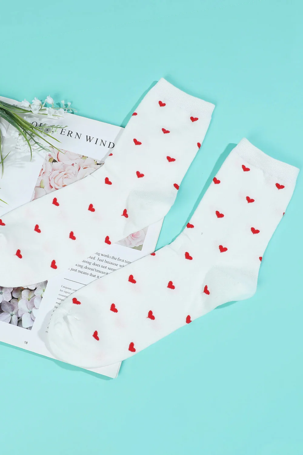 Heart Socks SC026 | Red | Strømper fra By Timm