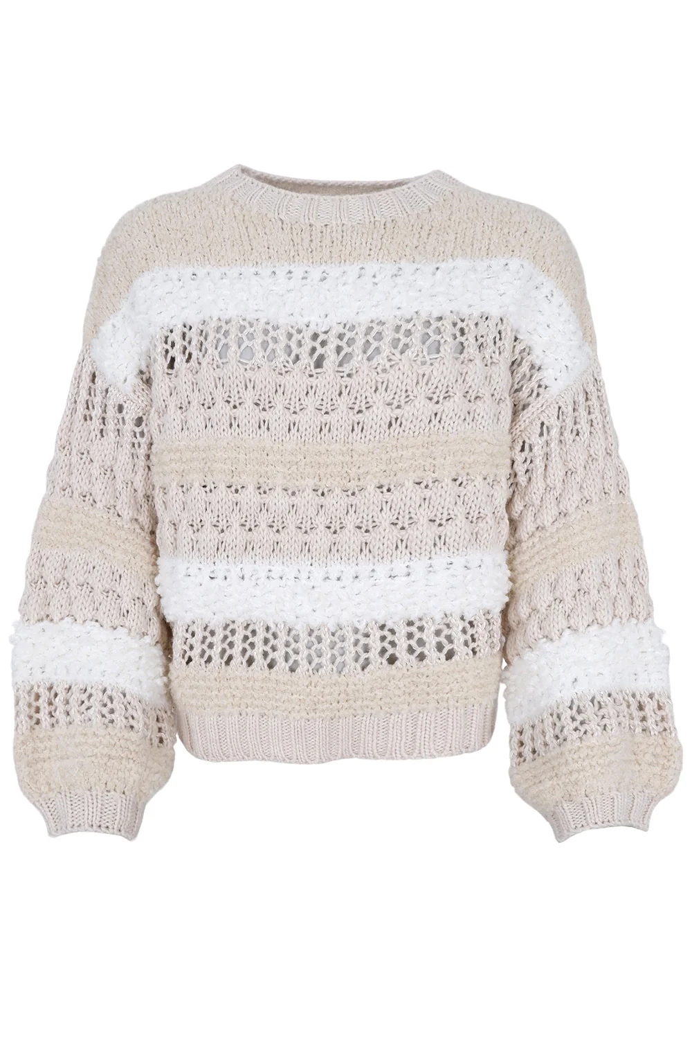Heidi Boucle Jumper | Off White | Strik fra Black Colour - Image 2