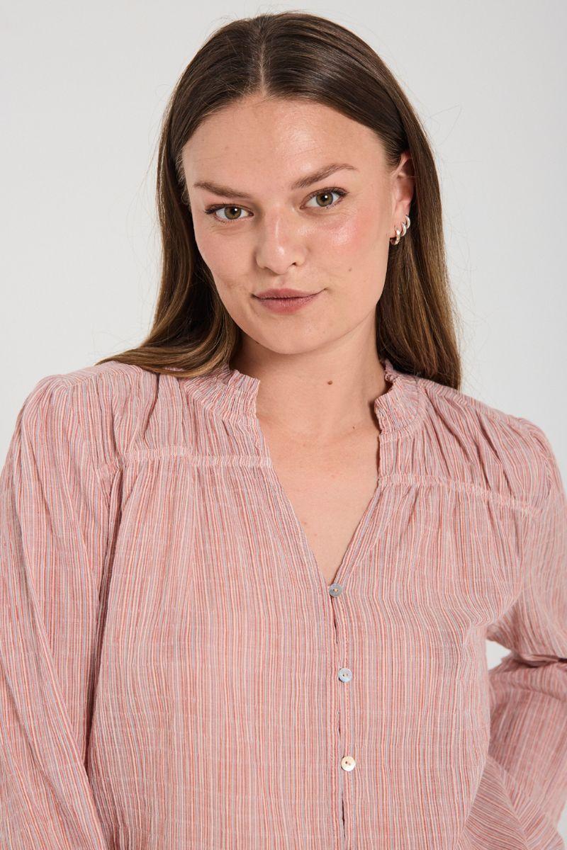 Helly Blouse 206314 | Moonbeam W. Baked Apple | Bluse fra Freequent - Image 9