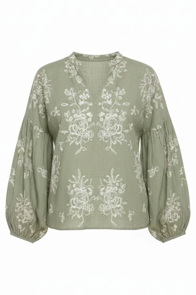High Embroidery Blouse| Bluse fra Atelier C - Image 2