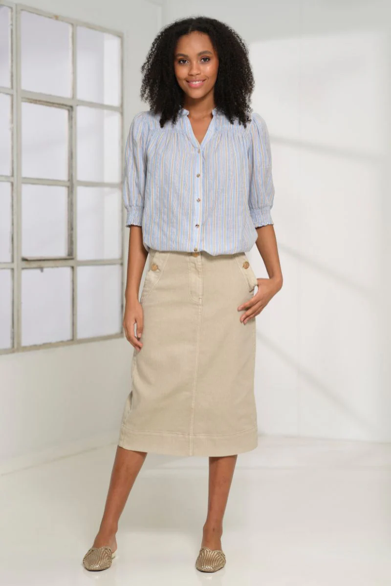 Hilary Skirt 2750 | Light Sand | Nederdel fra Prepair - Image 3