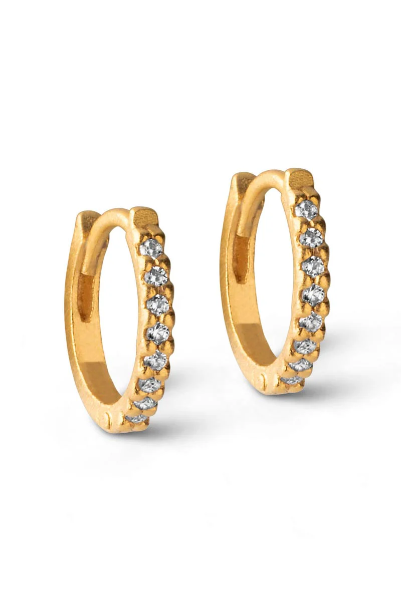 Hoops, Petite Flora 8 mm | 925S/GP/M | Øreringe fra Enamel